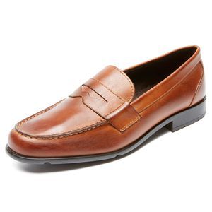 Rockport Men's Classic Loafer Penny, Cognac, 13 Wide